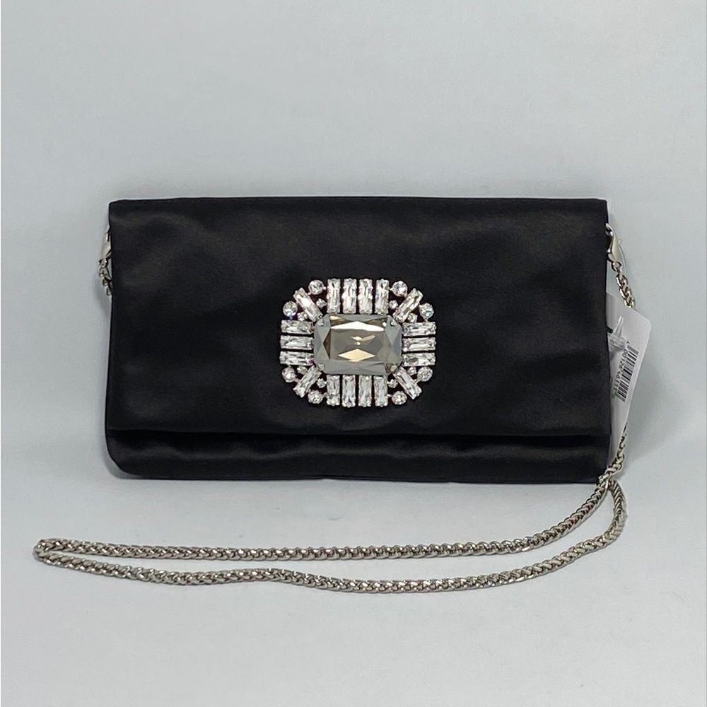 Jimmy Choo Titania Crystal Satin Clutch